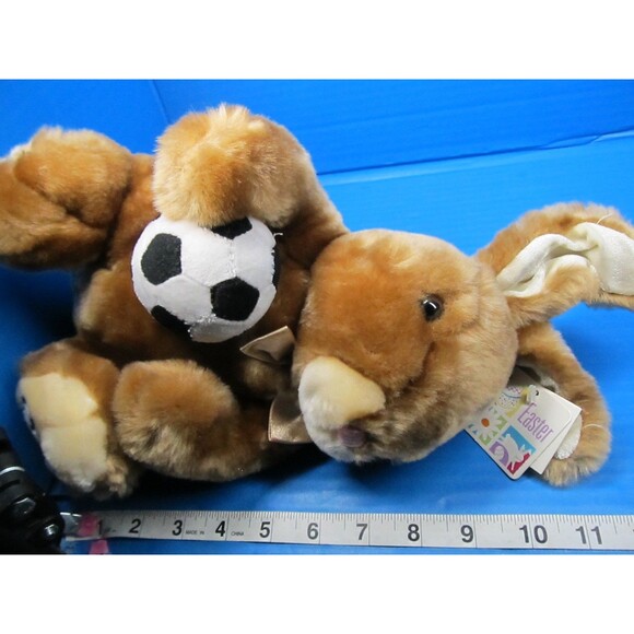 Dan Dee Bunny Rabbit Holding Soccer Ball Stuffed Animal w/Tag 12" - Picture 9 of 9